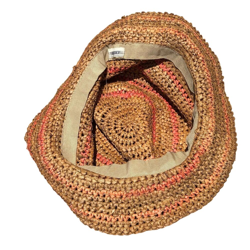 Tan & Pink Floral Roxy Sun Hat - Picture 4 of 5